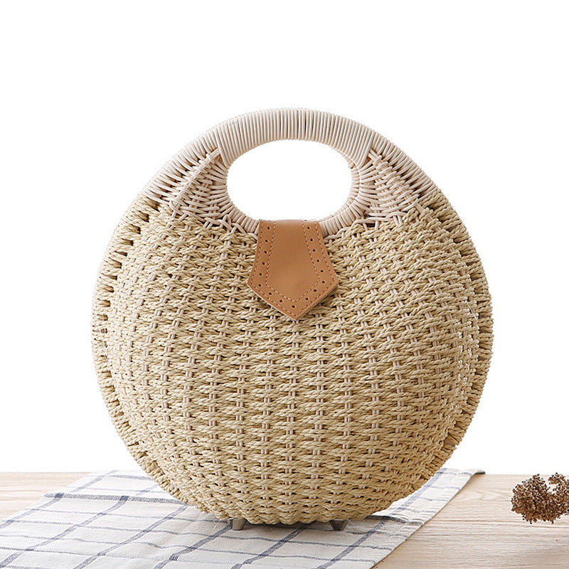 SUNSHINE CIRCLE STRAW TOTE