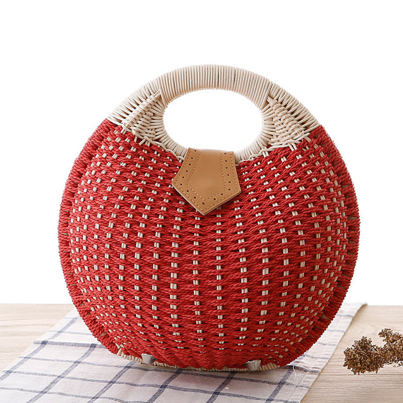 SUNSHINE CIRCLE STRAW TOTE