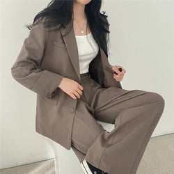 Women's Casual Brown Suit Jacket