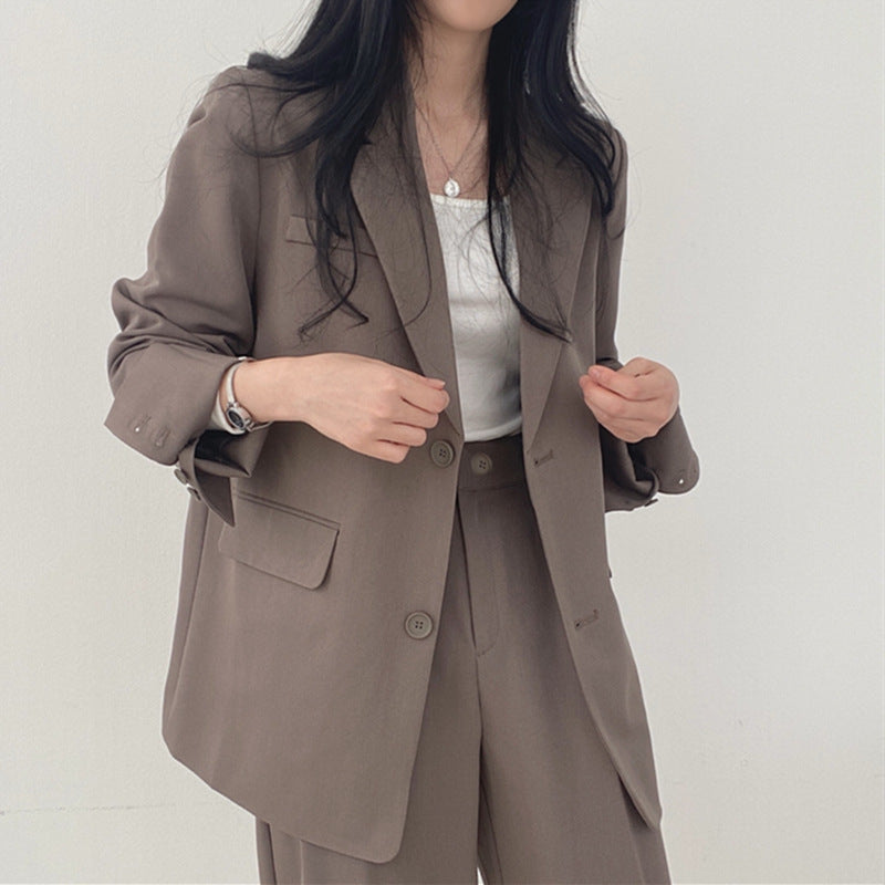 Women's Casual Brown Suit Jacket