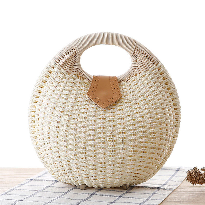 SUNSHINE CIRCLE STRAW TOTE