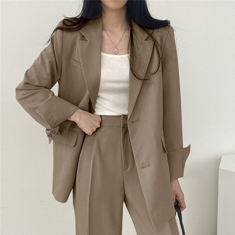 Women's Casual Brown Suit Jacket