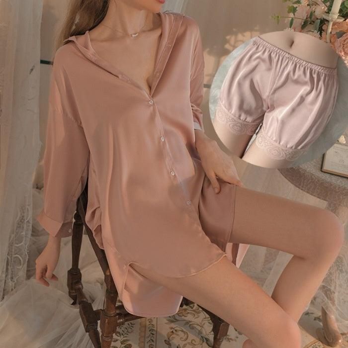 Summer Shirt Dress Boyfriend Style Mid-length Charming